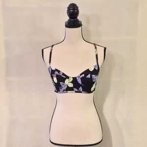 NWT Free People black lemons Winona longlines soft bra